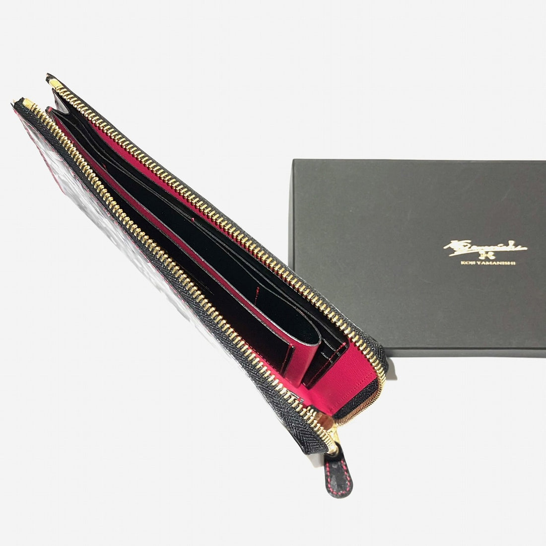 Zipper Long Wallet Black KWLF-BK